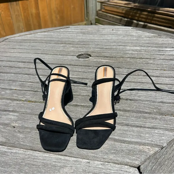SAM EDELMAN WOMENS KIA BLOCK HEEL black SANDAL SIZE 6.5 - Image 7
