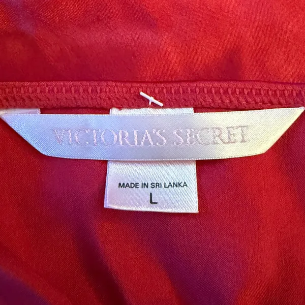 Victoria's Secret 2006 Y2K Red Satin Lingerie Slip Dress Size Large - Image 3