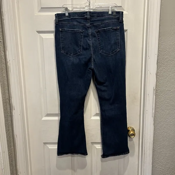 7 For All Mankind Kick‎ Flare Jeans Womens 32 Ripped Knee Bootcut Denim - Image 6
