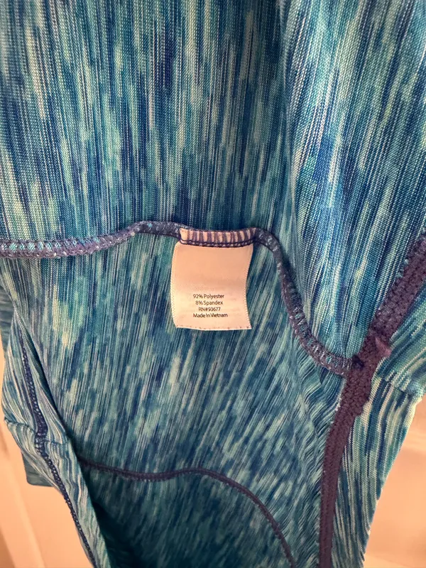 Xersion Blue Space Dye Quarter Zip Athletic Pullover Small - Image 5