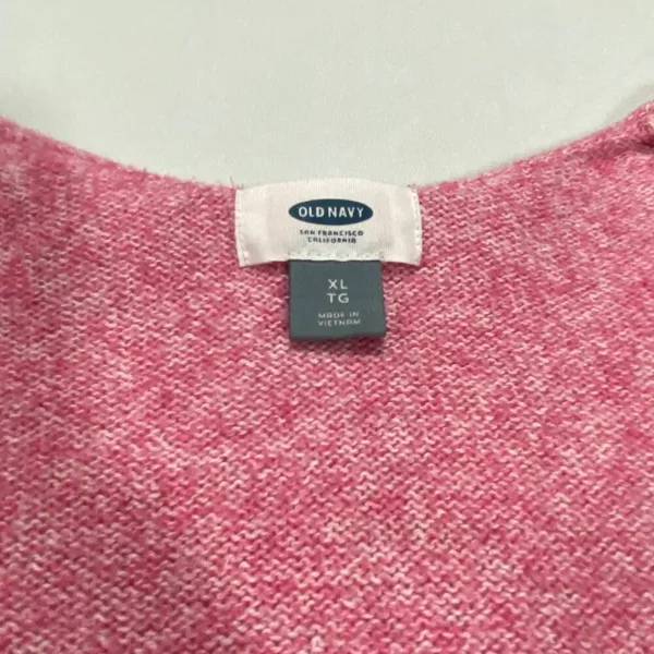 Old Navy Womens Pink V-Neck Long Sleeve Sweater Size XL - Image 6