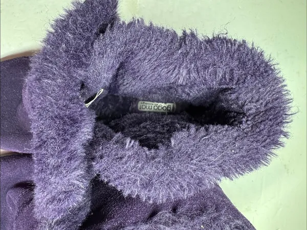 Skechers on-the-go Purple leather Suede Plush-Lined Winter Boots 8.5 slip on - Image 6
