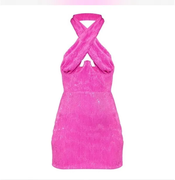 Pretty little think pink sequin dress - Image 2
