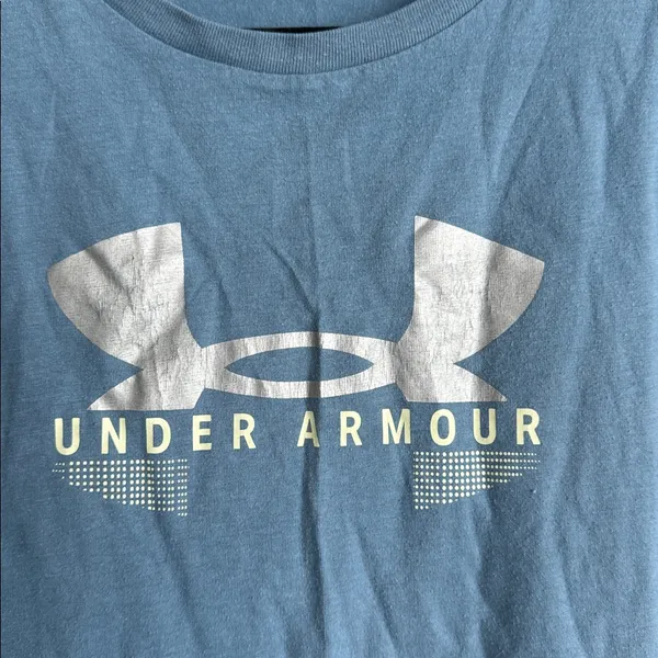 Under Armour Blue Short Sleeve Logo Tee Size L - Image 2