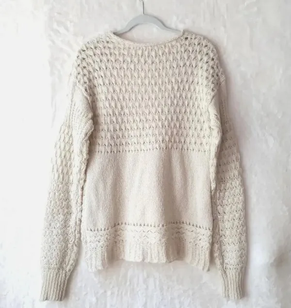 Free People Crashing Waves Pullover Sweater Cream - Image 4