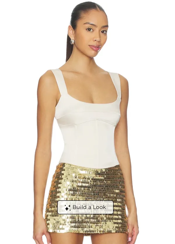 RUNAWAY THE LABEL Sindy Bustier Top in Champagne - Image 2