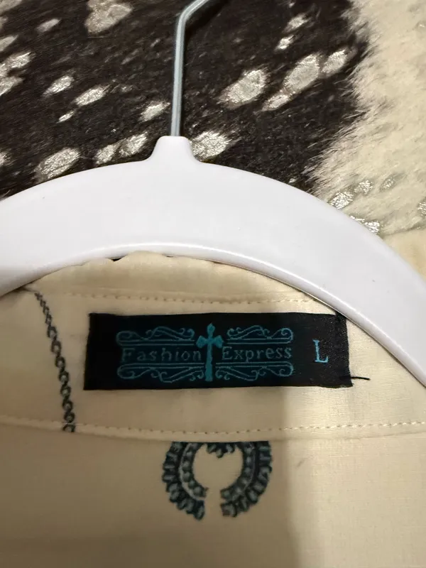 Long sleeve button up fashion express White Size L - Image 3