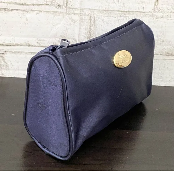 CHRISTIAN DIOR Parfums Navy Satin Cosmetic Case Travel Pouch Bag - Image 2