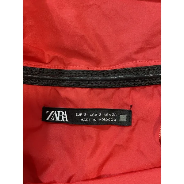 Zara Bright Red One-Shoulder Ruched Mini Dress Size S - Image 9