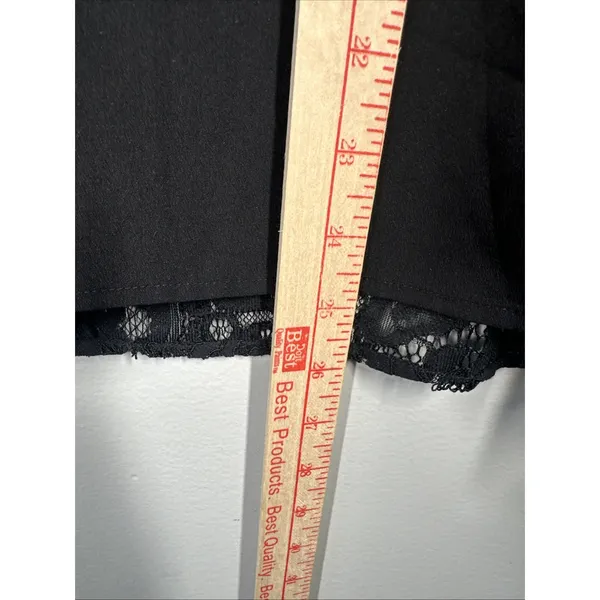 French Connection Medium Tank Top Blouse Womens Lace Black Sleeveless Sheer - Image 5