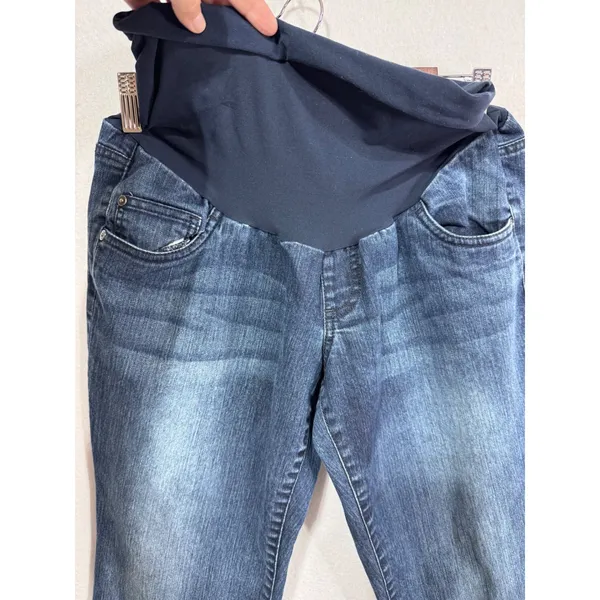 Indigo Blue Indigo Maternity Large Blue‎ Jeans Women's Secret Fit Belly Bootcut Blue - Image 2