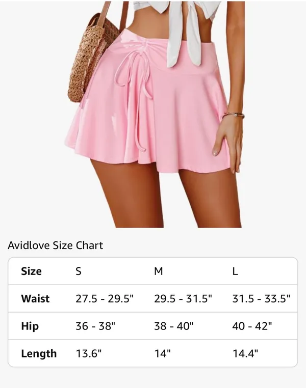 Avidlove Mini Skirt for Women Pleated Drawstring High Waist Skater Skirt - Image 3