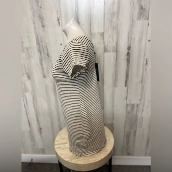 Stripped dress Gray Size L - Image 4
