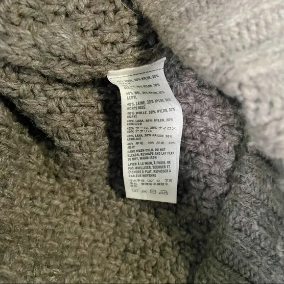 Abercrombie & Fitch Y2K Wool Sweater Vest Brown Shawl Collar Women’s Size Small - Image 9