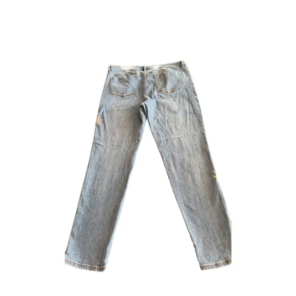 J. Jill Denim Straight Leg Embroidered Jeans size 12 - Image 3
