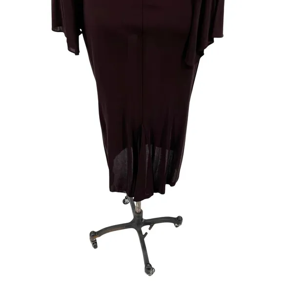 Diane von Furstenberg Vintage Brown Bell Sleeve Sheath‎ Dress Y2K Size 12 - Image 11
