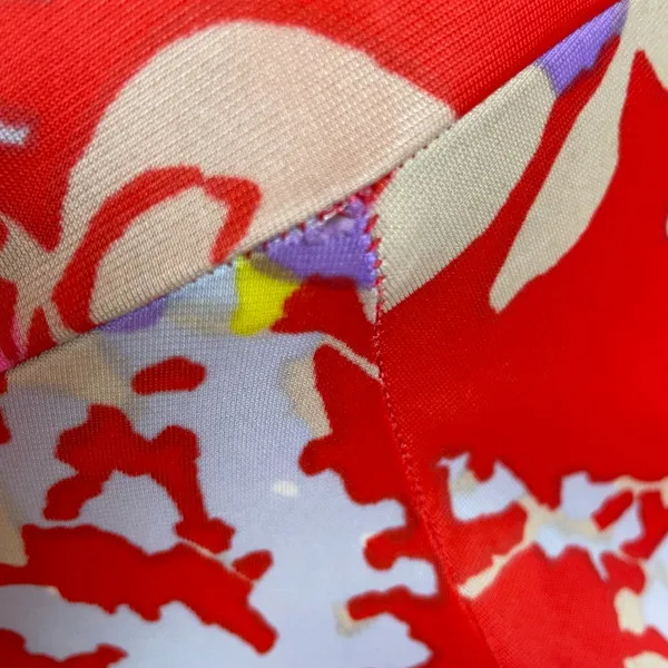 Vintage Saks Fifth Avenue‎ Dress Nightgown Floral Vibrant Gathered Bodice Slinky - Image 9