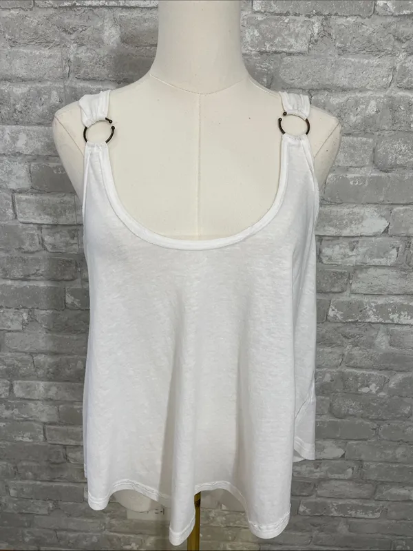Free People White Carly O-Ring tank top - Image 2