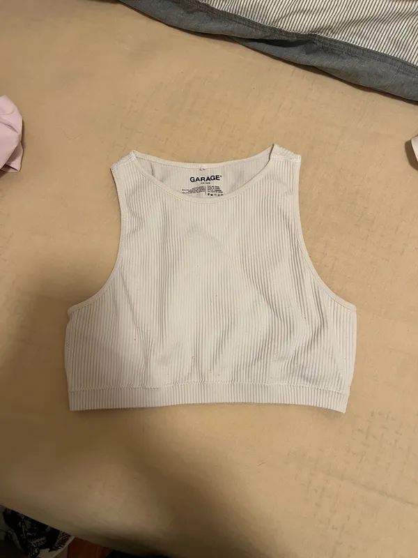 Garage Ribbed white tank - Image 3