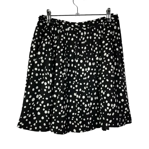 Forever‎ 21 Black & White Polka Dot Circle Mini Skirt S - Image 2