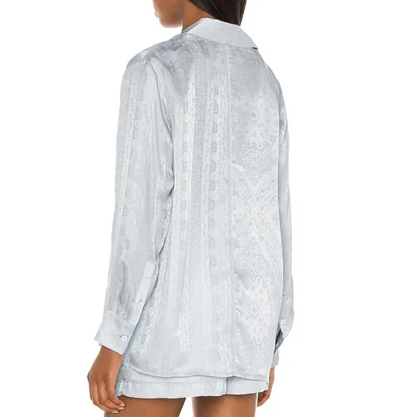 Revolve - Tell Your Friends Long Sleeve Shirt in Yvette Print 100% Silk Size M - Image 7