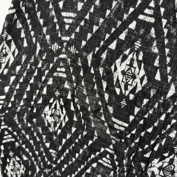 Y2K Mudd Black &‎ White Geometric Print Sleeveless Front Slit Maxi Dress Sz XL - Image 8