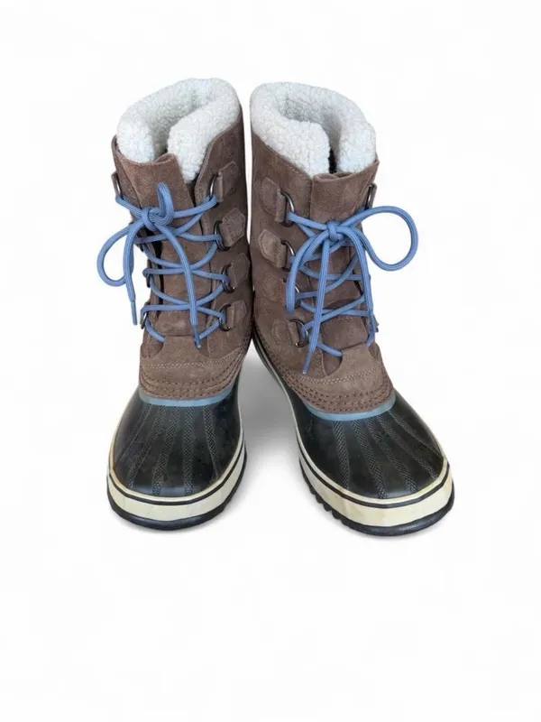 Sorel Women's Sz 11 Suede 10" Winter Boots Rubber & Leather NL1966-202 Lace Up - Image 2