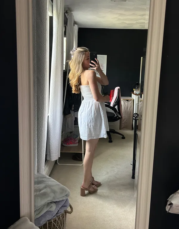 American Eagle Outfitters white strapless dress - Image 6