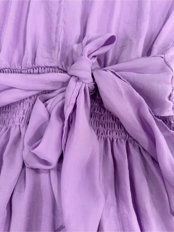 DO+BE Lavender Halter Smocked-Waist Casual Dress - Image 6