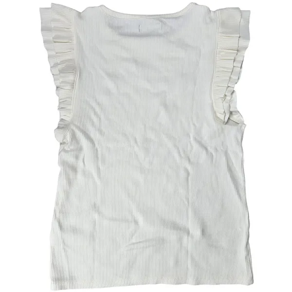 J. Crew Vintage rib ruffle-sleeve‎ shirt L BP083 - Image 2