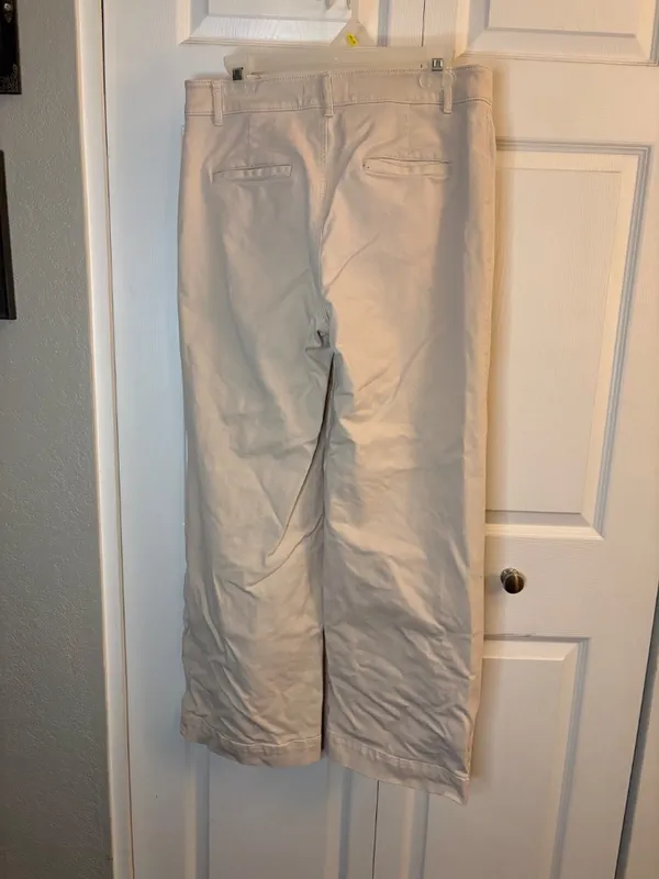 Loft Wide Leg Ecru Denim Pants 8 - Image 2