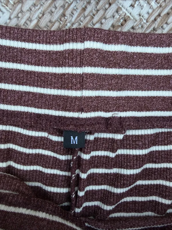 NWOT Womens Wide-Leg Bottoms in Brown and White outfit - Image 2