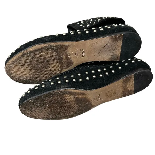 Schutz Evie Suede Studded Moccasin Boots Women's Black Size 7 B - Image 7