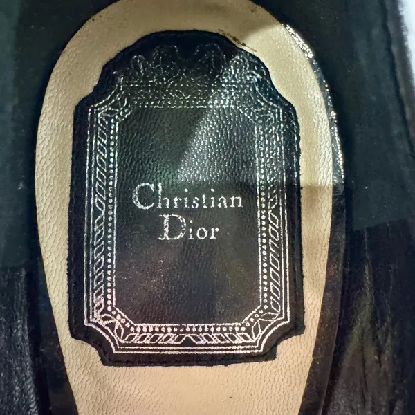 Christian Dior Black Patent Platform Bow Pump Y2K SINGLE SHOE - Image 2