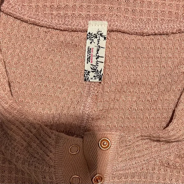 Free People One of The Girls Henley - Pink - Image 3