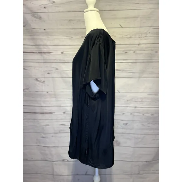 Pure Jill Women’s Blouse Size 3X Dark Blue | Short Sleeve Relaxed Fit Top - Image 2