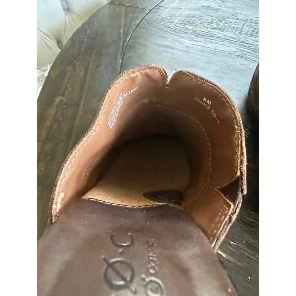 BOC Born Concept Telesto Z22423 Brown Leather Clogs Mules Women's 8M StuddedGUC - Image 9