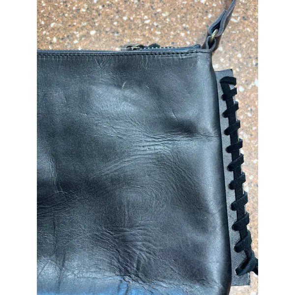 Convalore Leopard Everyday. Crossbody Bag Italian Haircalf Leather Whipstitch - Image 7