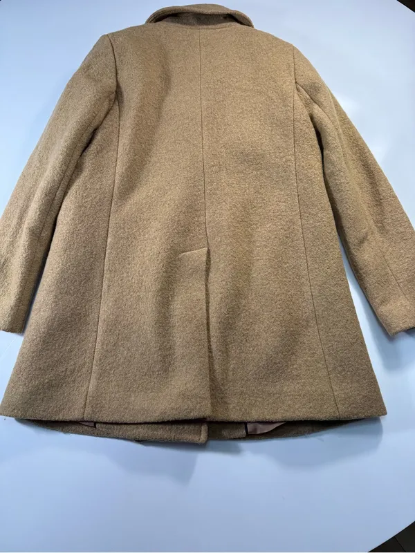 Talbots Wool Blend Camel Double-Breasted Peacoat - Image 10