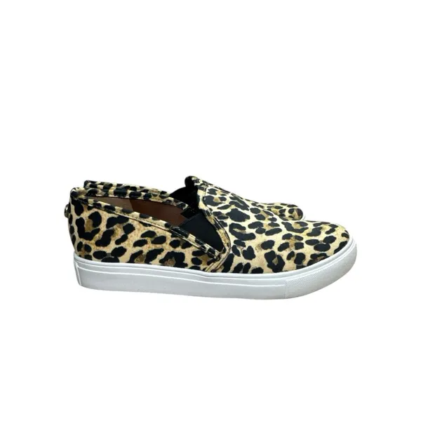 Steve Madden Safary Leopard Print Slip On Sneakers Animal Print Shoes Size 6.5 - Image 2