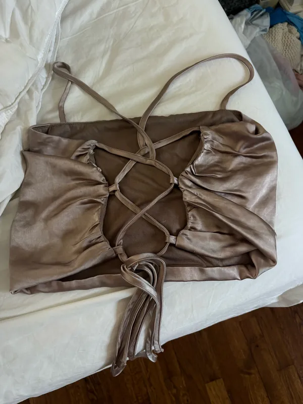 Satin ZARA Top Lace Back - Image 2
