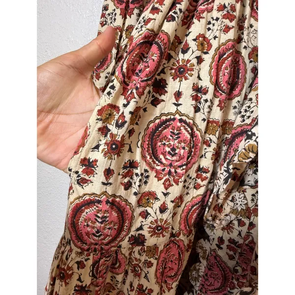 Anna Cate Paisley Floral Ruffle Tie Waist Tiered Dress Size S - Image 10