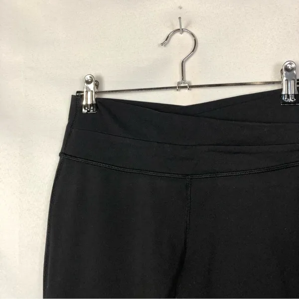 Lululemon‎ Astro Black Criss Cross Waistband Flared Leg Yoga Pant 6 - Image 7