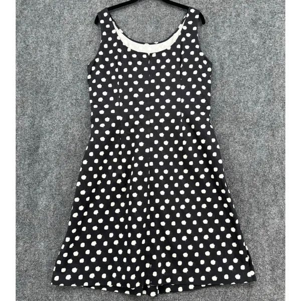 American Living Polka Dot Sleeveless FIt and Flare Midi Dress Scoop Neck Large - Image 2