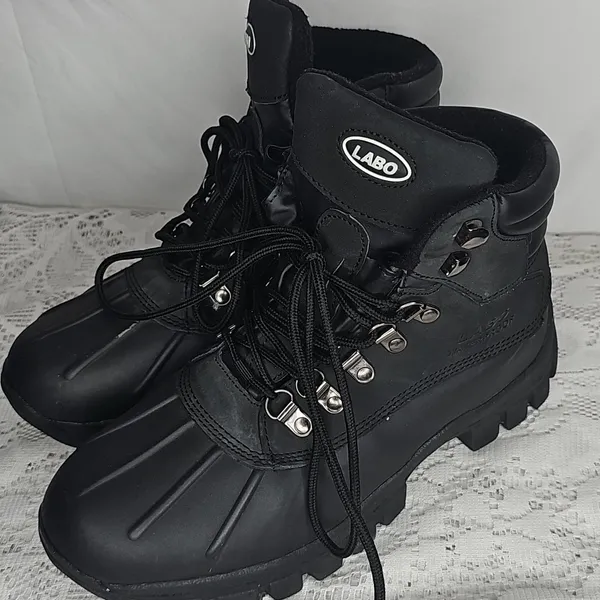 Labo Waterproof Snow Winter Black lace up Boots Sz 6 - Image 4