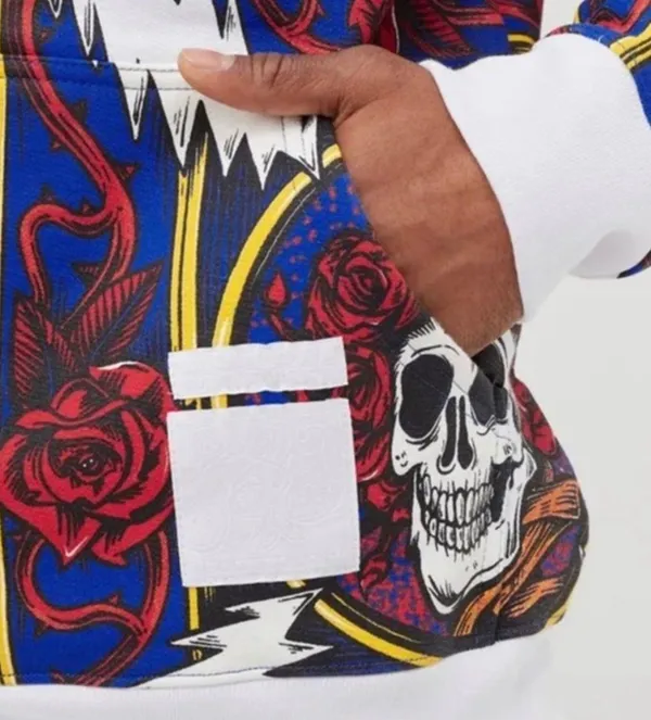 🆕 NWT CTM X Grateful Dead Border Bandana Hoodie | Multicolor - Image 7