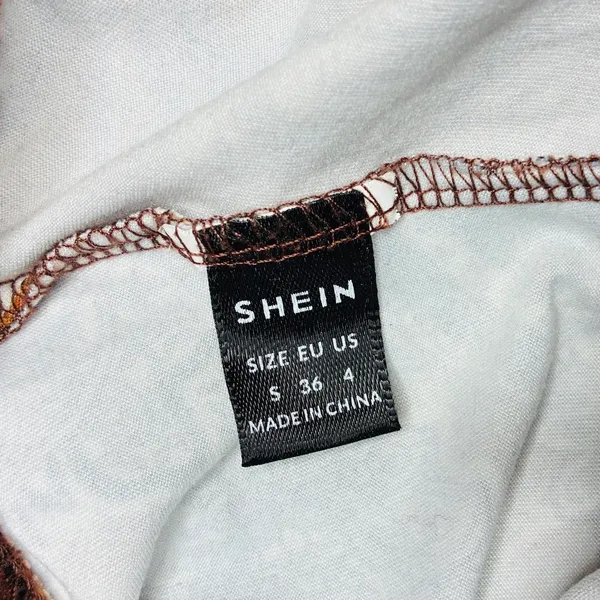 SHEIN Brown Tan Patchwork Hippie Flare Festival Pants - Image 8