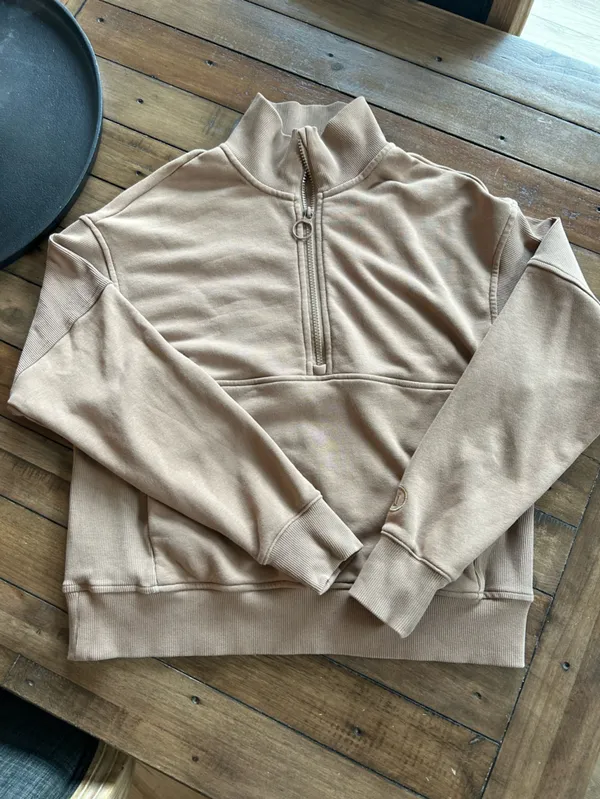 Vuori Sedona Half Zip Fleece Sweatshirt Brown XS - Image 3