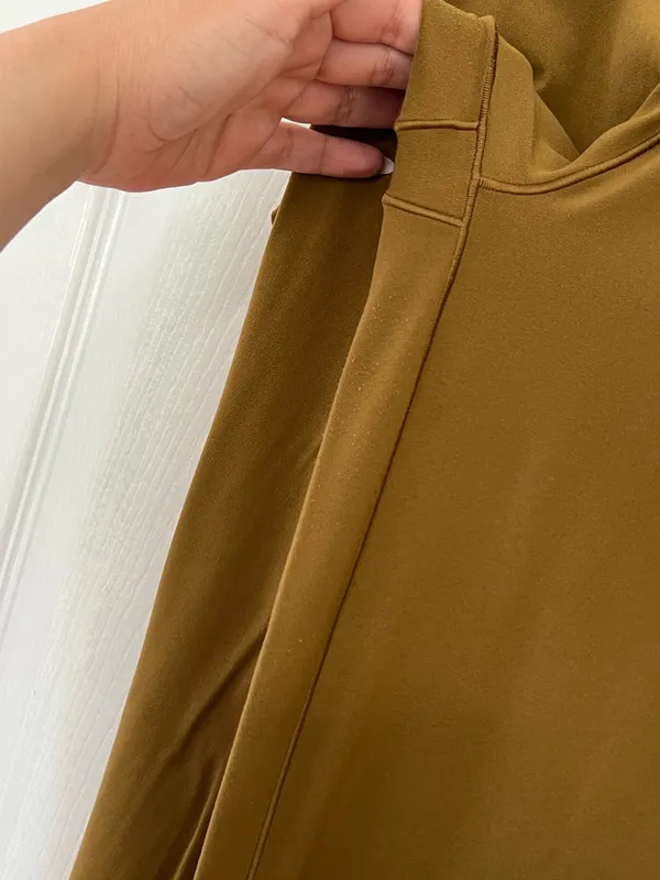 Aerie OFFLINE Real Me Olive Brown Crossover Flare Yoga Leggings Athleisure Sz M - Image 6