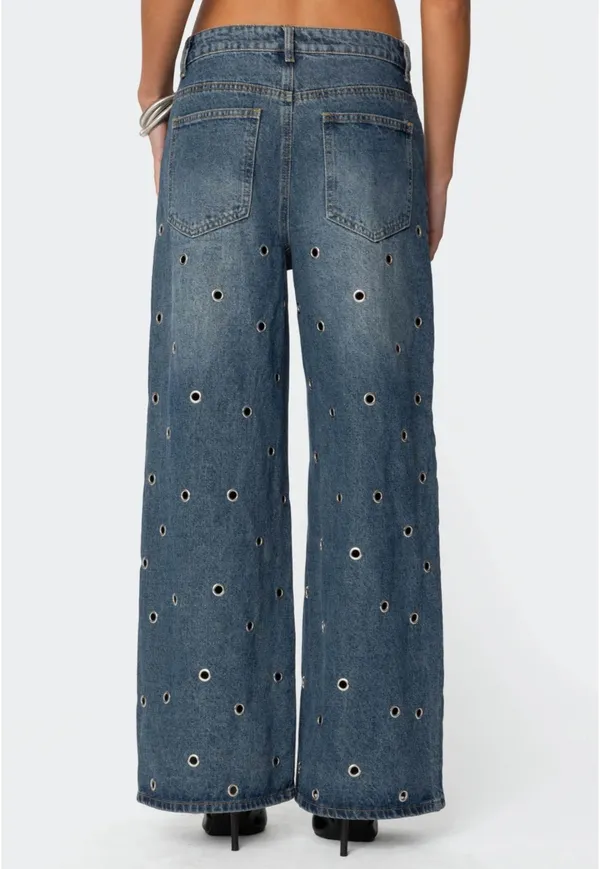 Jaimie Grommet Low Rise Jeans - Image 3